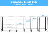 Tikimilor 8ft Firewood Rack Holder, Adjustable Heavy Duty Fire Log Stacker Stand for Fireplace, Outdoor Indoor Metal Wood Pile Storage Organizer, Patio Logs Stand tool, Black