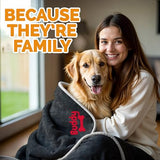 Embroidered Dog Blanket with Name, Personalized Pet Blankets for Dog for Bed Car Couch, Custom Waterproof Dog Blanket Soft & Comfortable for Small, Medium & Large Pet, Best Gift for Dog Lovers- Black