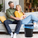 Hoolerry 9 Pieces Garbage Can 2 Gallon Small Trash Cans Bulk Bathroom Trash Bin Plastic Wastebasket Square for Bedroom