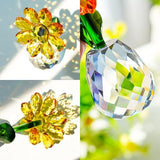 H&D Crystal Sunflower Figurine Ornament Glass Flowers Paperweight Lady Gift Birthday Party Table Decor