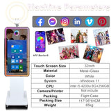 Mirror Photo Booth Machine with 32in Interactive Touch Screen and Flight Case