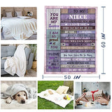 Yamco Niece Gifts from Auntie - Birthday Gifts for Niece from Uncle Aunt Blanket 60"x 50" - Birthday Gifts for Nieces - Nieces Christmas Graduation Gift Ideas