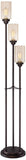 Franklin Iron Works Libby Industrial Modern 66" Tall Tree Floor Lamp with Smart Socket Oiled Bronze Brown Metal 3-Light Amber Seeded Glass Shade for Living Room Family Bedroom Office House Home