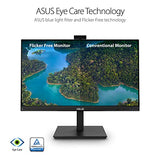 ASUS 27” 1080P Video Conference Monitor (BE279QSK) - Full HD, IPS, Built-in Adjustable 2MP Webcam, Mic Array, Speakers