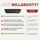 Bellabooty Premium Hip Thrust Belt - Adjustable Exercise Belt for Glutes & Squats - Weightlifting Belt Support for Women - Gray