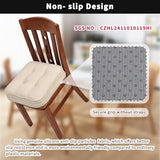 GOFORIT Chair Cushions,Tufted Shredded Memory Foam Chair Pads, Non-Slip Seat Cushions with Removable Cover, 16'' x 16'', Beige