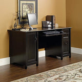 Edge Water Computer Desk with Storage Drawers, Home Office Desk, in Estate Black