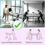 70.8in Folding Conference Table,Locking Wheels Space Saving Meeting 2-30