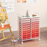 File & Debris Storage Drawers on Lockable Wheels, Rolling Drawer Cart for Office