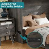 Queen Murphy Bed with Charging Station Large Storage Drawer