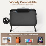KDD Bed Tray Table with Folding Legs,Breakfast Tray with Removable Cup Holder & Phone Tablet