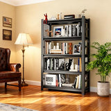 5 Tier Bookshelf, Tall Bookcase Shelf Storage Organizer, Modern Book Shelf for Bedroom