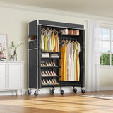 VIPEK R4C Portable Closet Rolling Clothes Rack Heavy Duty Adjustable Wardrobe Metal Garment Racks with Lockable Wheels, Max Load 620lbs