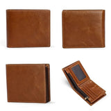 Wallet Handmade Men's Wallet with Wallet Bank Card Holder Wallet Men (Color : A Size : One Size)