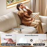 71.65" Loveseat Convertible Sleeper Sofa, Linen Fabric Pull Out Couch, 3-in-1 Sofa Bed