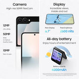 Samsung Galaxy Z Flip7 FE Cell Phone, 256GB AI Smartphone, Unlocked Android, Long Battery Life