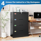 Lateral Filing Cabinets for Home Office, Office Storage Drawers with Lock