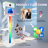 VANYA DSLR Photo Booth Machine,15.6 inch Touch Screen Mirror Photo Booth Instant Print
