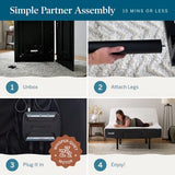 Lucid® L150 Adjustable Bed Frame – Head & Foot – Wireless Remote, Twin XL