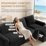 142" Upgraded Boneless Couch with Storage, Modular Sectional Couches for Living Room