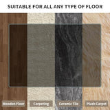 Tempered Glass Desk Chair Mat for Carpet, Glass Office Chair Mat - 5mm Thickness, Smooth Rolling, Scratch-Resistant