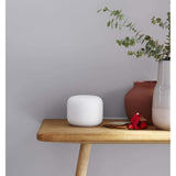 Nest WiFi Router with 1 Point - Mesh for Wireless Internet Wi-Fi Extender Smart Speaker Works and Google Home Systems Snow