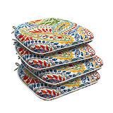DYTXIII Set of 4 Outdoor Chair Cushions with Ties,Water Repellent Patio Chair