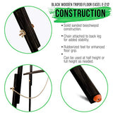 Art Supply 64" Black Wooden Easel Stand (12 Pack) - Adjustable A-Frame Tripod for Painting, Drawing & Signs - Lightweight Easels