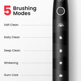 Oclean Electric Toothbrush for Adults, 150 Days Battery Life Electric Toothbrush, USB Rechargeable Sonic Travel Toothbrush with 6 Brush Heads & Travel Case, 5 Modes and Smart Timer