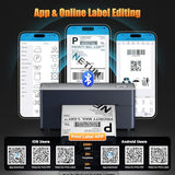 Thermal Shipping Label Printer, Wireless 4×6 Label Maker for Small Business, Compatible with iPhone, Andorid