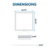 LUXRITE 2x2 FT Edge-Lit Frame LED Panel Lights, 5CCT Selectable 3000K-6500K, 2600/3900/5200LM, 20W/30W/40W Switch, Grid Drop Ceiling Lights, 0-10V Dimmable, Damp Rated, 100-277V, ETL Listed (4 Pack)