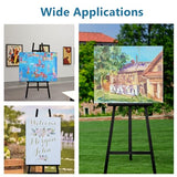 Frame Wooden Display Easel - Adjustable Lyre Beechwood Studio Easel Stand Holding Canvas Up to 90", Inclinable