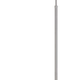 Benzara Kime 44-58 Inch Floor Lamp- Adjustable Height- LED- Brushed Steel Finish