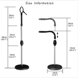 Amersis Hair Dryer Stand Holder 360 Degree Rotation Lazy Adjustable Height Hands-Free Compatible with Compact Styling Tools Blow Dryer Holder for Countertop