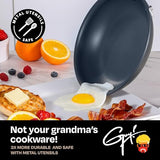 Titanium 12 Piece Set - Non-stick Cookware Set Without PFAS, PTFE, or PFOA, 3x More Durable, Dishwasher Safe, Oven Safe Guy Fieri's Flavortown