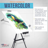 U.S. Art Supply 80" Aluminum Art Easel Stand Sign Display, Watercolor Field