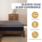 EGOHOME Cal King 12" Copper Gel Memory Foam Mattress Pressure Relief Medium