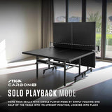 STIGA Carbon Series Indoor Ping Pong Tables with 15mm - 18mm Performance Top, QuickPlay Assembly, Built-in Ball Storage, Foldable Playback Mode & Lockable Casters