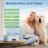 Air Purifiers for Home 600 Sq.Ft, TDBYWAE H13 True HEPA Air Purifier with USB Cable for Pets Dust Dander Pollen Odor Smoke (Green)