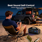 Tribit StormBox Blast Portable Bluetooth Speaker, (140W Peak) 90W Loud Stereo Sound with 30H Playtime, IPX7 Waterproof, LED Light, Wireless, XBass, BT5.3, TWS, Custom EQ, Party/Outdoor/Camping/Beach