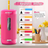 Electric Pencil Sharpener, Auto in & Out, 5 Nibs, 7K+ Uses, Fully Automatic Classroom Pencil Sharpener