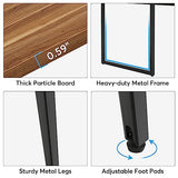 Tribesigns 8FT Conference Table, 94.48L x 47.24W x 29.52H Inches Boat Shaped Meeting Table with Rectangle Grommet
