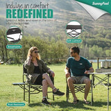 SUNNYFEEL Camping Directors Chair, Heavy Duty,Oversized Portable Folding Chair with Side Table, Pocket for Beach, Fishing,Trip,Picnic,Lawn,Concert Outdoor Foldable Camp Chairs