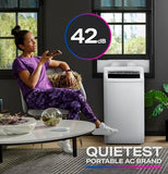 GE Profile PPHV10WWF 10,000 BTU Portable Air Conditioner for Medium Rooms up to 550 sq ft. (9,850 BTU SACC), 3-in-1 with Dehumidify, Fan, and Auto Evaporation, Included Window Installation Kit, White