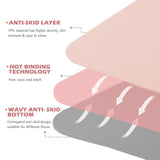 Non Slip, Pilates Fitness Mats, Eco Friendly, Anti-Tear 1/4" Thick Yoga Mats for Women, Exercise Mats for Home Workout with Carrying Sling (72"x24", Parfait Pink & Gray) UMINEUX