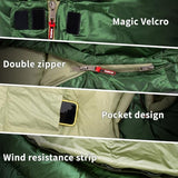 BUERTS Down Sleeping Bag for Adult Backpacking Trips, 620FP, Cold Weather Sleeping Bag, 20°F, 40°F, 60°F. Mummy-Style for Hiking, Camping, and Mountaineering. Compact (10℉ to 23℉, Green)