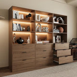 Mekminop 3PCS Lighted Bookshelf and Bookcase, 5-Tier Modern Bookshelves