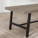 GarveeHome Industrial Dining Table for 6-8 People, 70.87" Long Kitchen Table