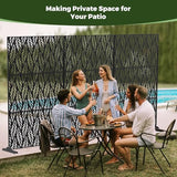 Kingsyard Metal Privacy Screen, 72"H x 47"W Outdoor Privacy Screen Freestanding