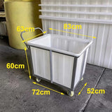 Industrial Dollies, Ergonomic Handle Portable Moving Cart, Heavy Duty Hand Push Material Transport Trolley for Warehouse